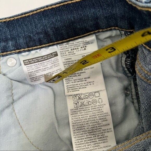 LEVIS 505  Blue Jeans 30 Waist Classic Straight Leg Short Inseam 27.75 - Picture 7 of 15
